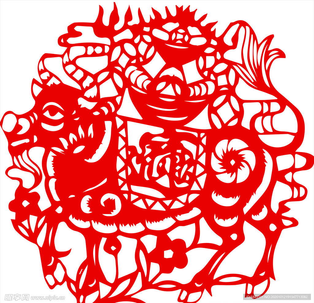 生肖牛剪纸