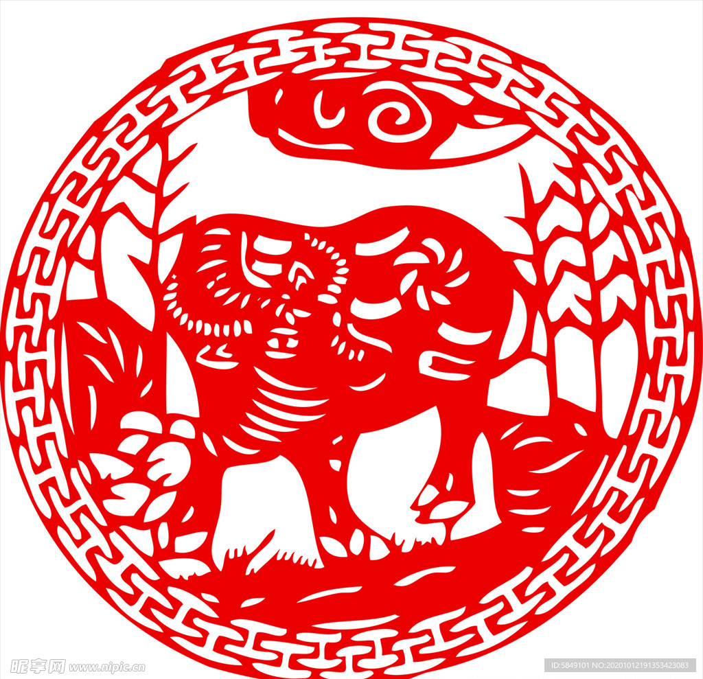 生肖牛剪纸
