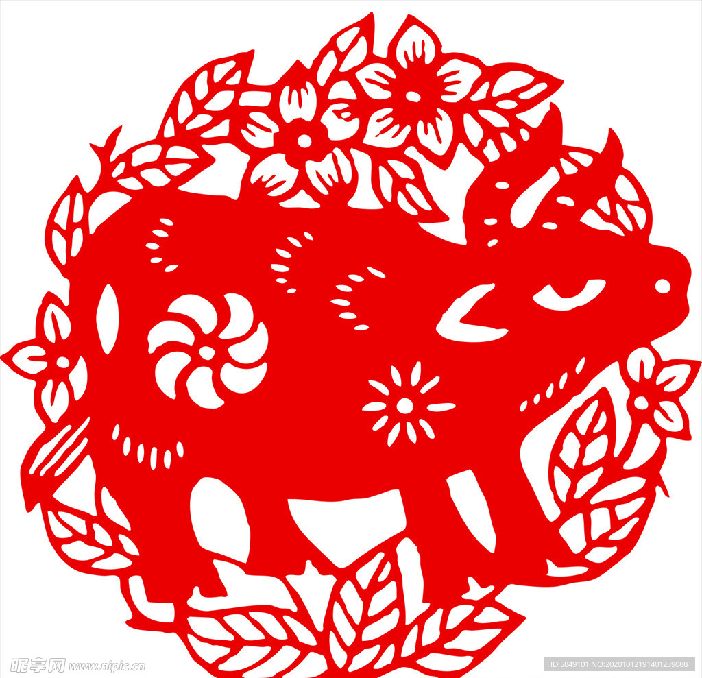 生肖牛剪纸