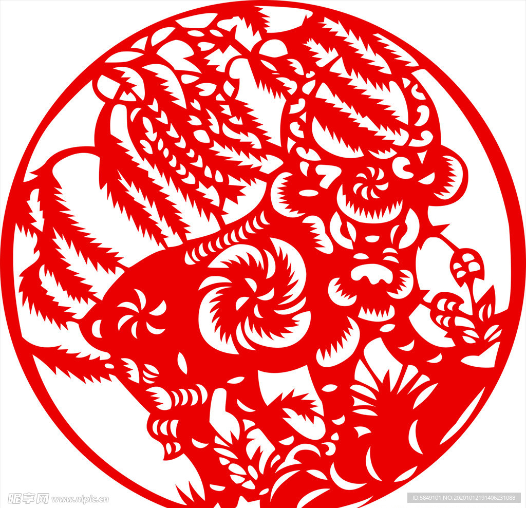 生肖牛剪纸
