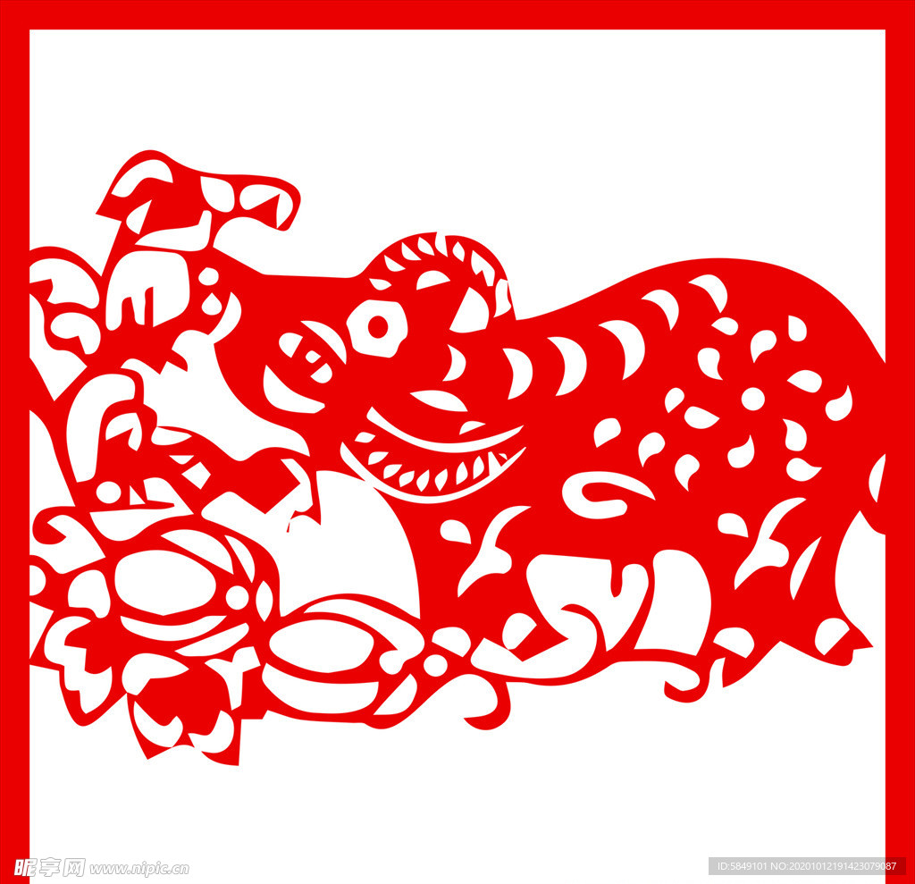 生肖牛剪纸