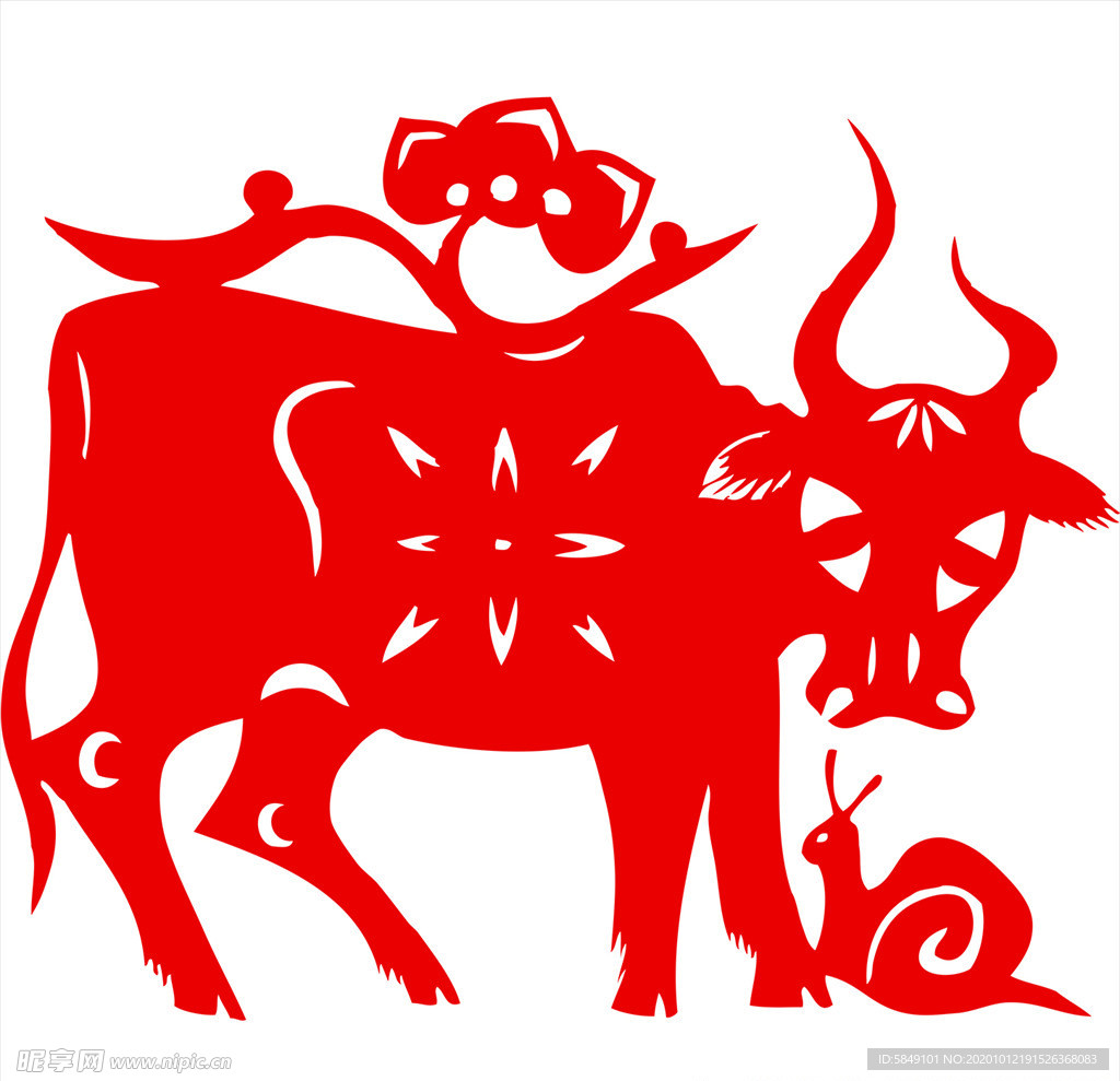 生肖牛剪纸