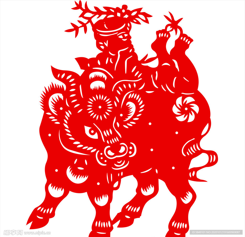 生肖牛剪纸