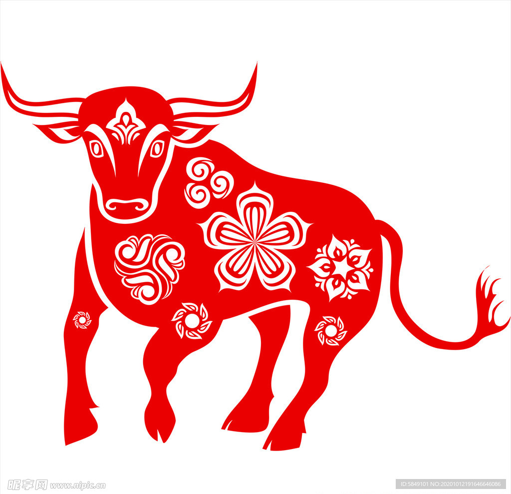 生肖牛剪纸