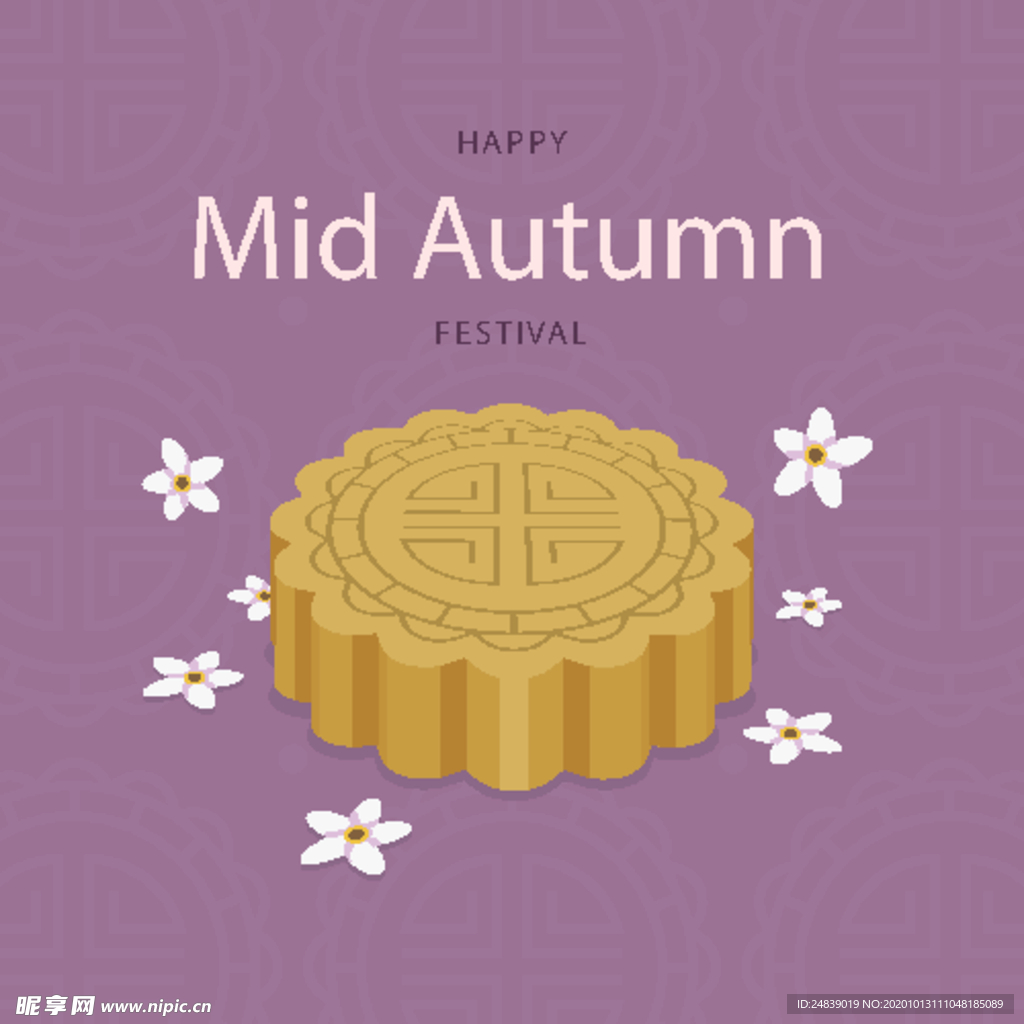 中秋插画EPS矢量