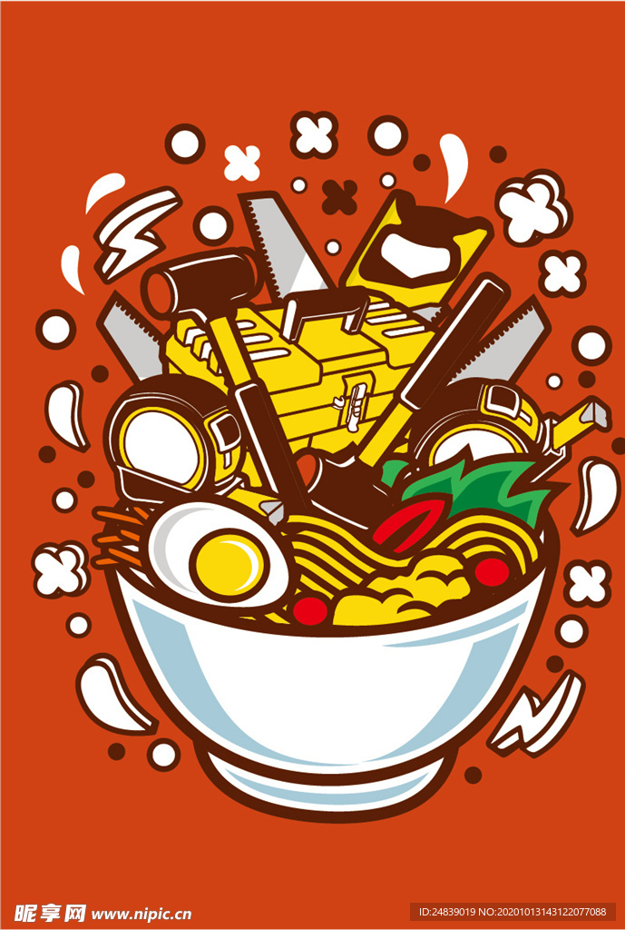 卡通人物漫画T恤印花矢量