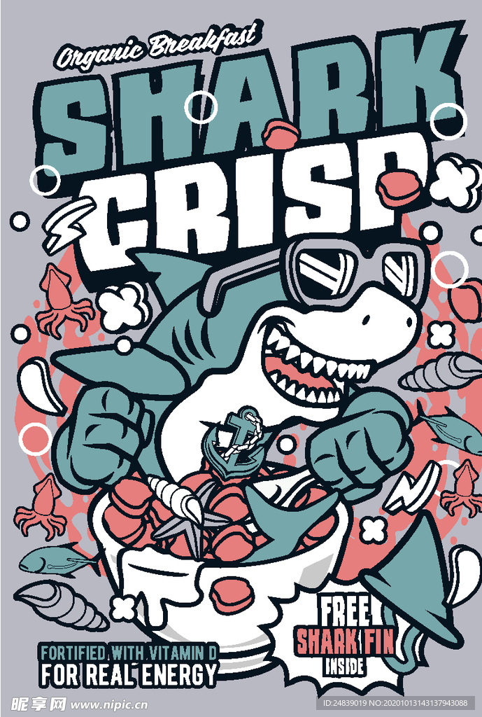 卡通人物漫画T恤印花矢量