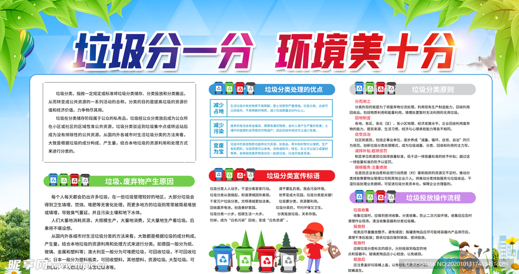 垃圾分类社会公益活动海报素材