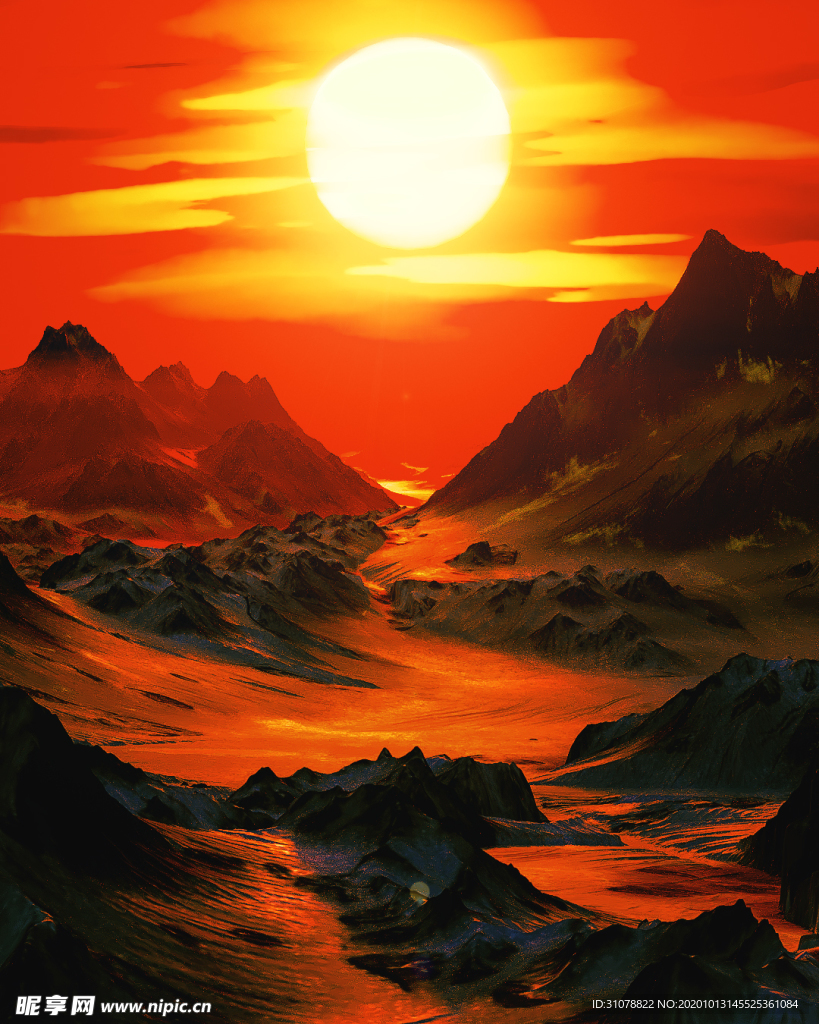 大气科幻特效场景图案