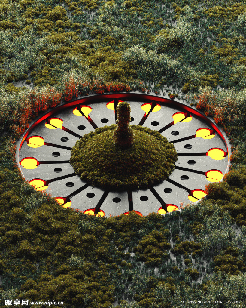 大气科幻特效场景图案