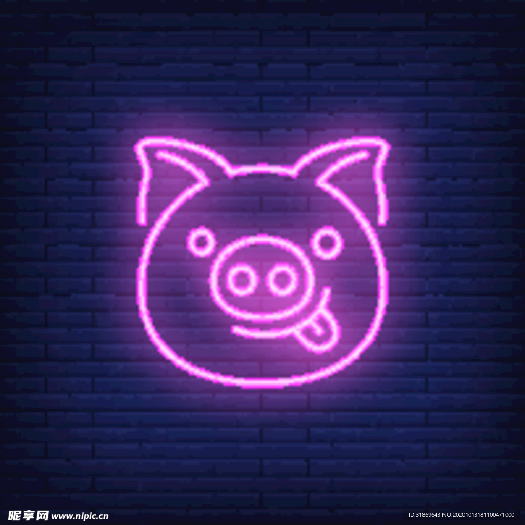 猪  手绘猪  卡通猪