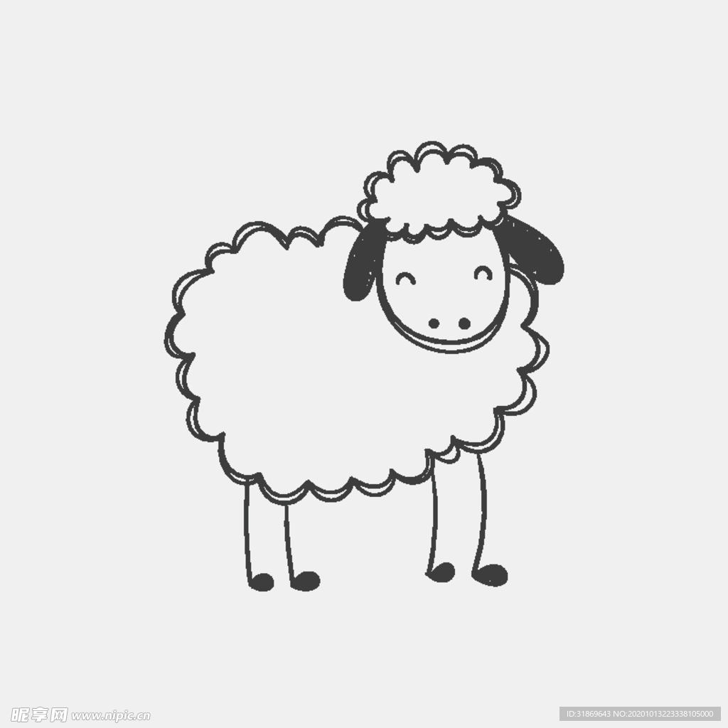羊  卡通羊 手绘羊  动物