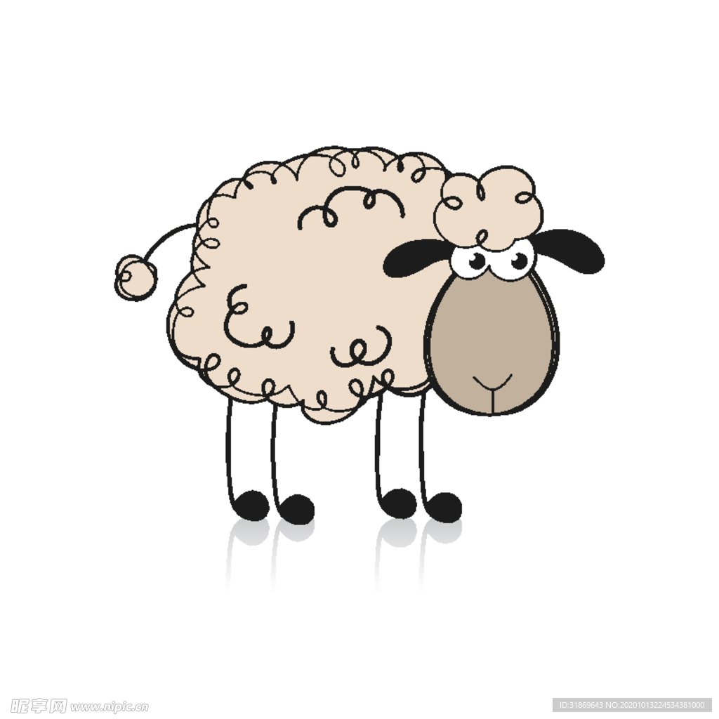 羊  卡通羊 手绘羊  动物