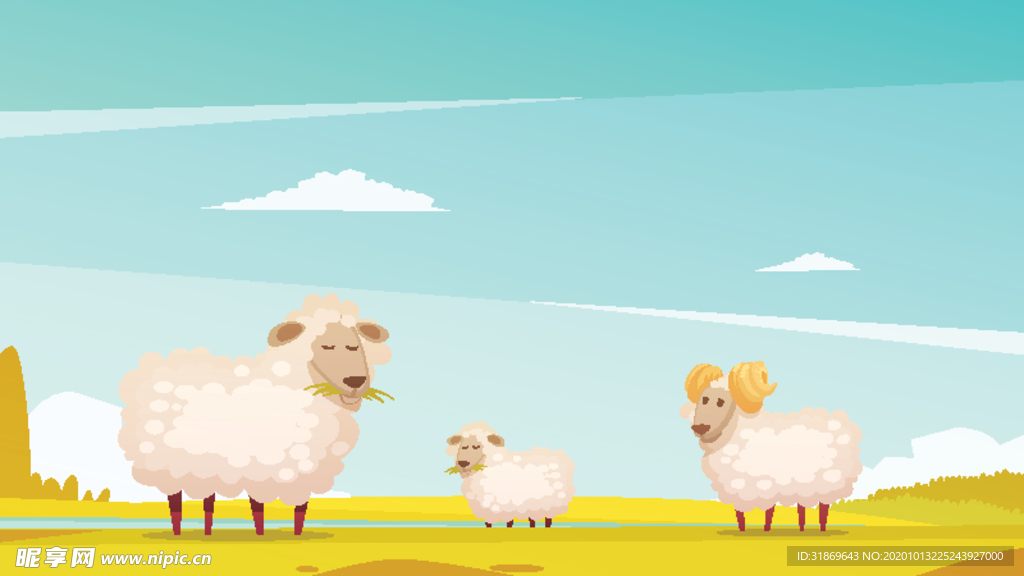 羊  卡通羊 手绘羊  动物