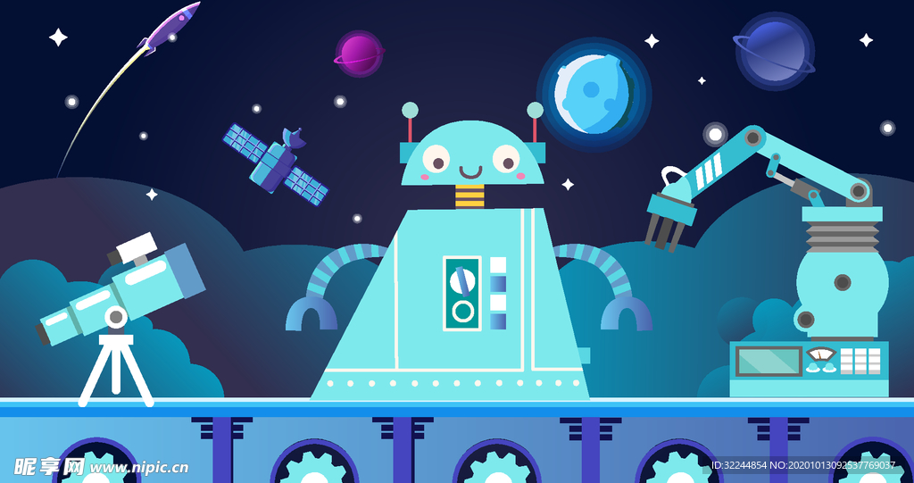 科技数据金融商务互联网AI矢量