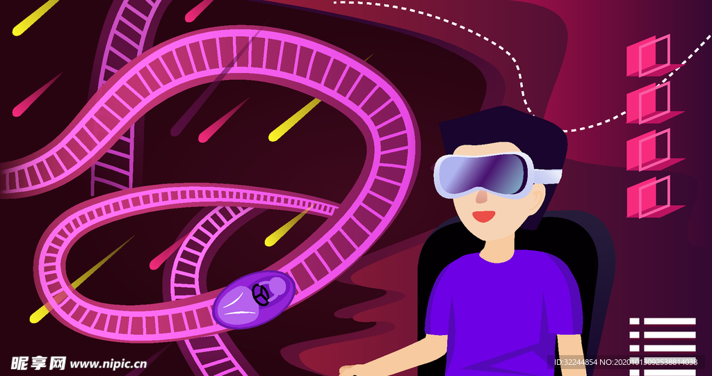 科技数据金融商务互联网AI矢量