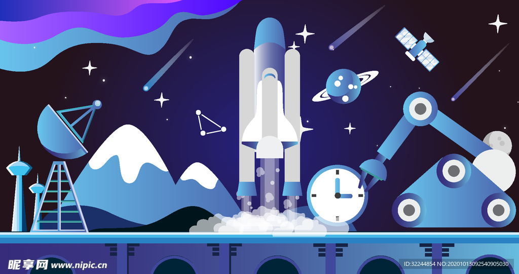 科技数据金融商务互联网AI矢量