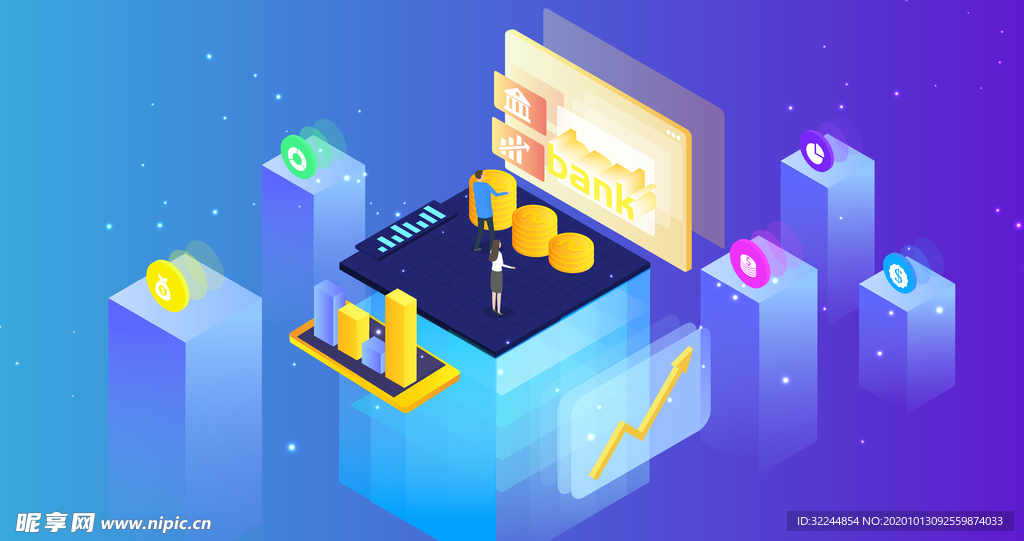 科技数据金融商务互联网AI矢量