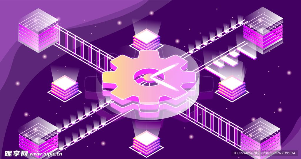 科技数据金融商务互联网AI矢量