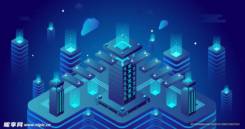 科技数据金融商务互联网AI矢量