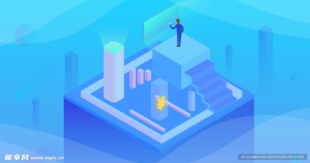 科技数据金融商务互联网AI矢量