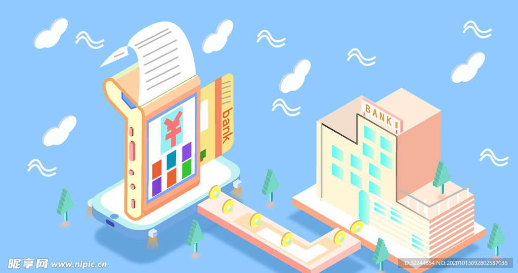 科技数据金融货币互联网AI矢量