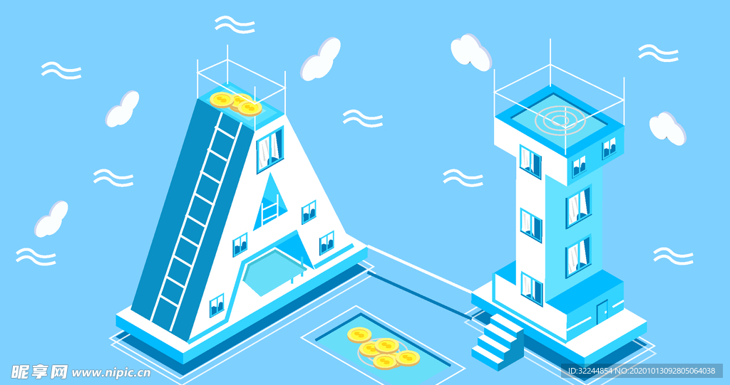 科技数据金融货币互联网AI矢量