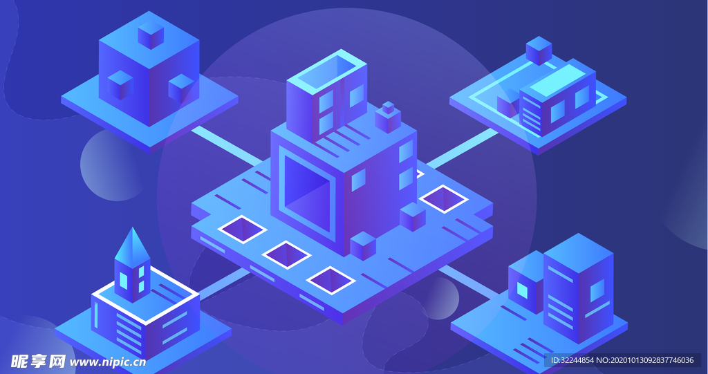 科技数据金融货币互联网AI矢量