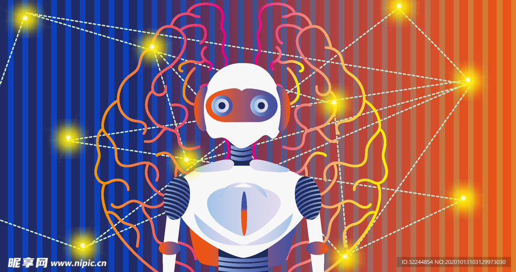 科技数据金融商务互联网AI矢量