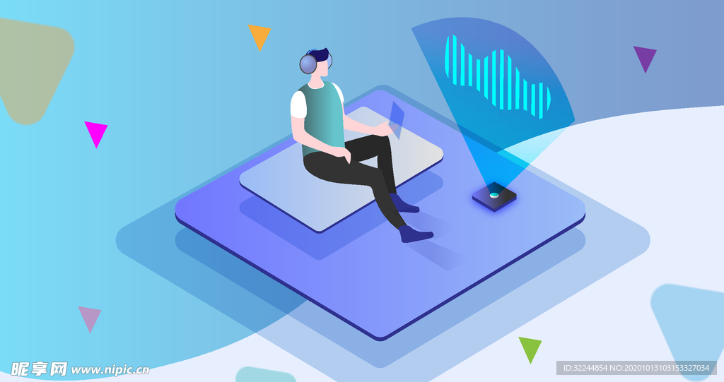 科技数据金融商务互联网AI矢量