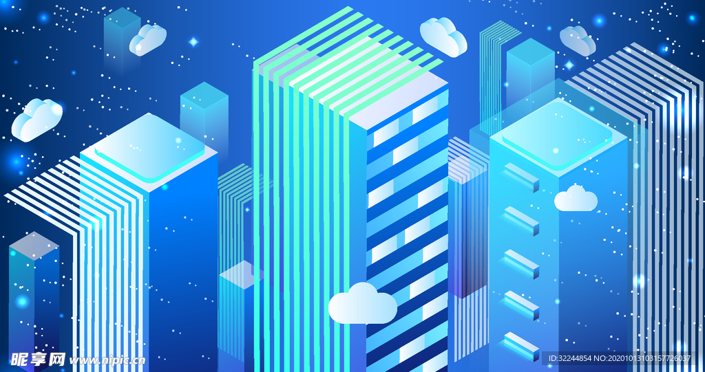 科技数据金融商务互联网AI矢量