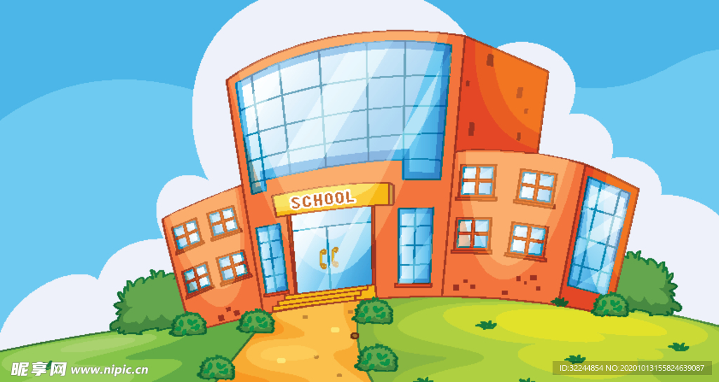 卡通儿童背景插图矢量