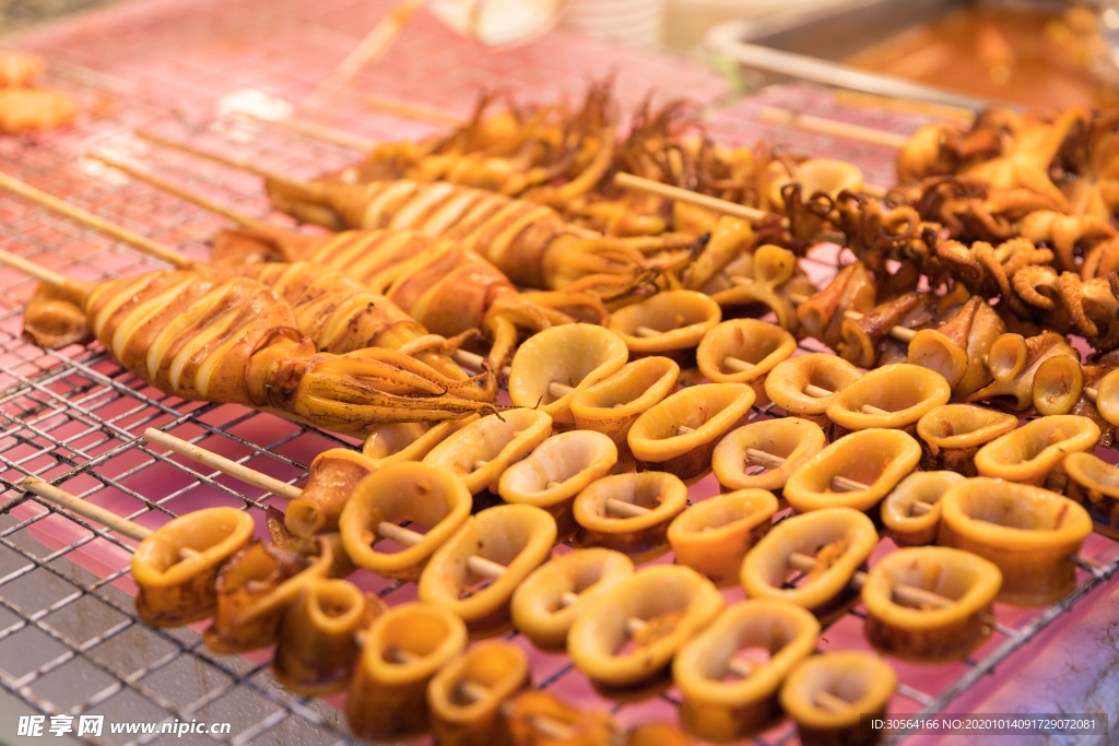 烧烤烤串美食食材海报素材