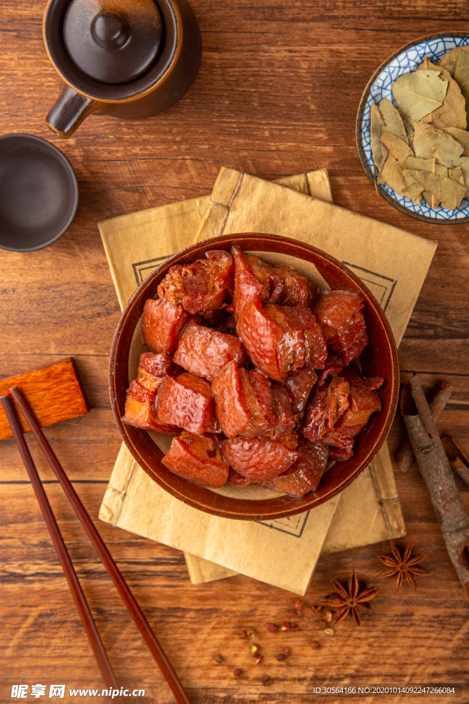 红烧肉美食食材海报素材