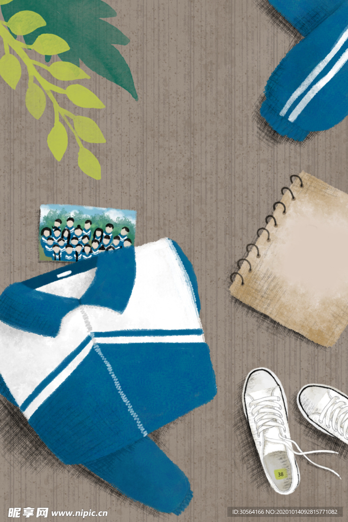 校服清新回忆背景海报素材