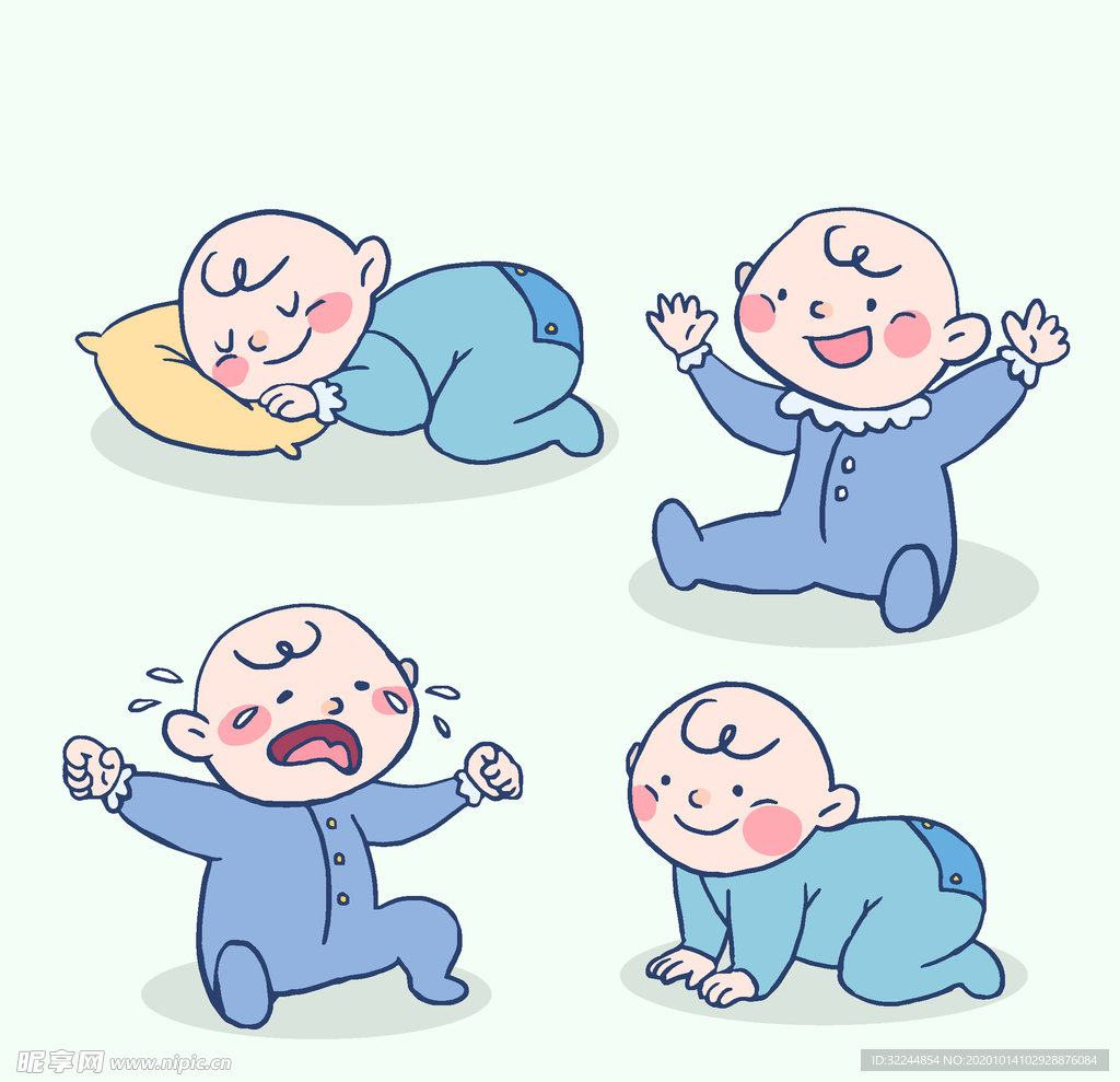 母婴图标素材矢量