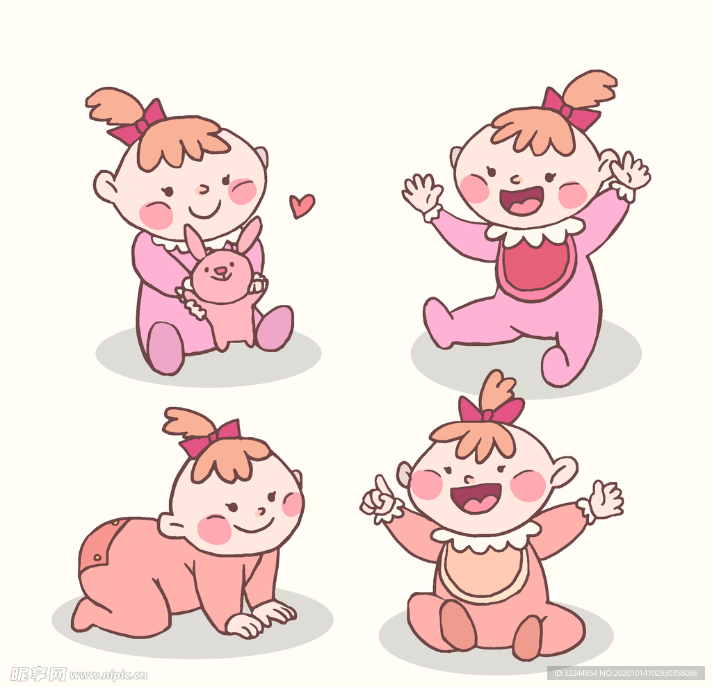 母婴图标素材矢量