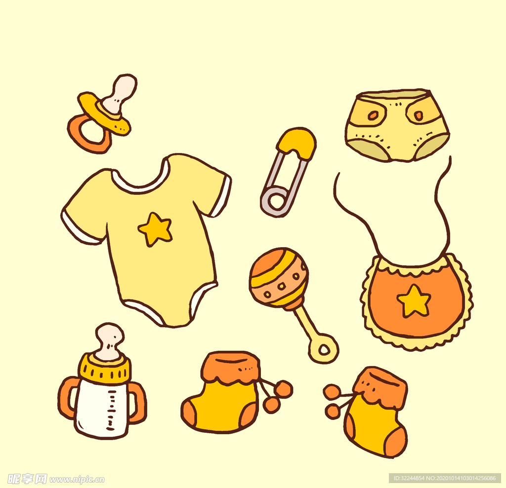 母婴图标素材矢量