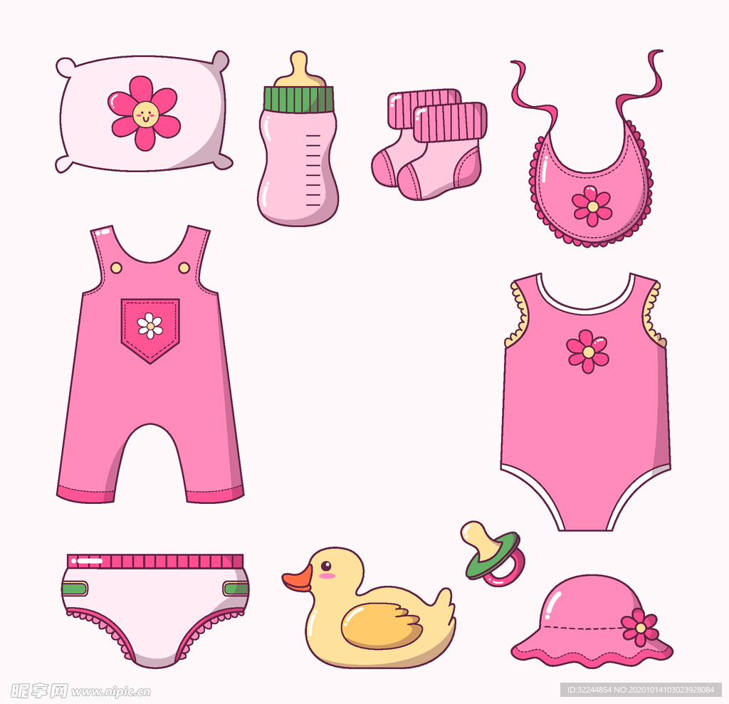 母婴图标素材矢量