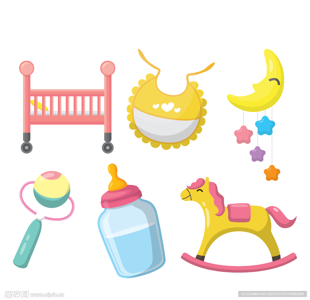 母婴图标素材矢量