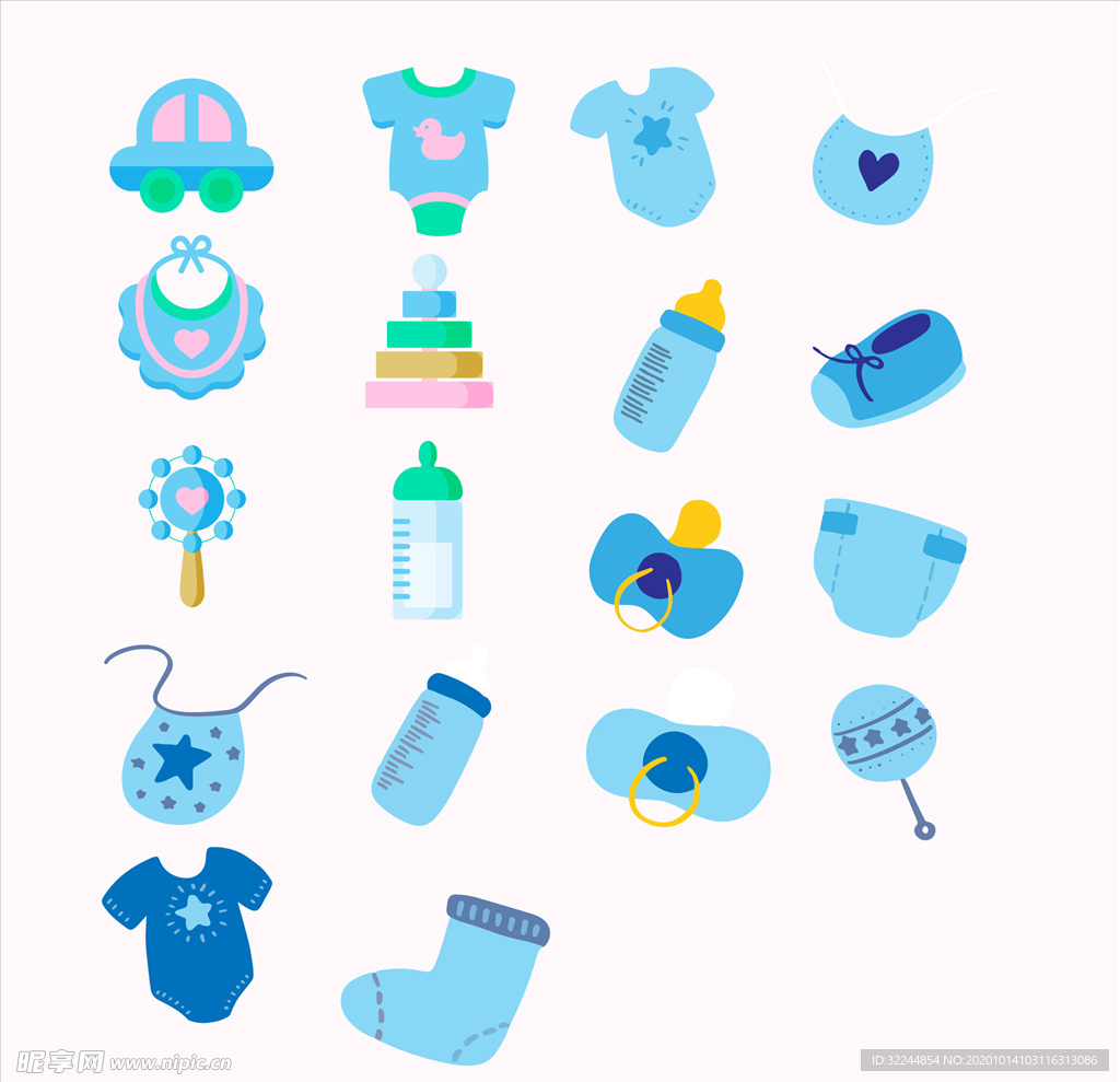 母婴图标素材矢量