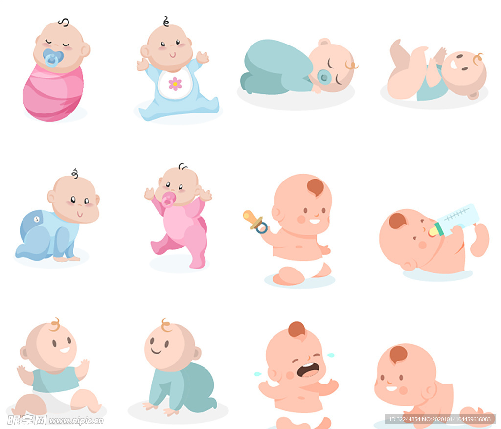 母婴图标素材矢量