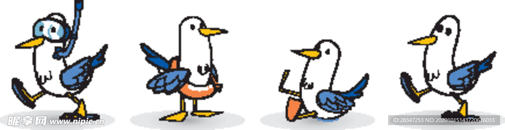 卡通鸭子