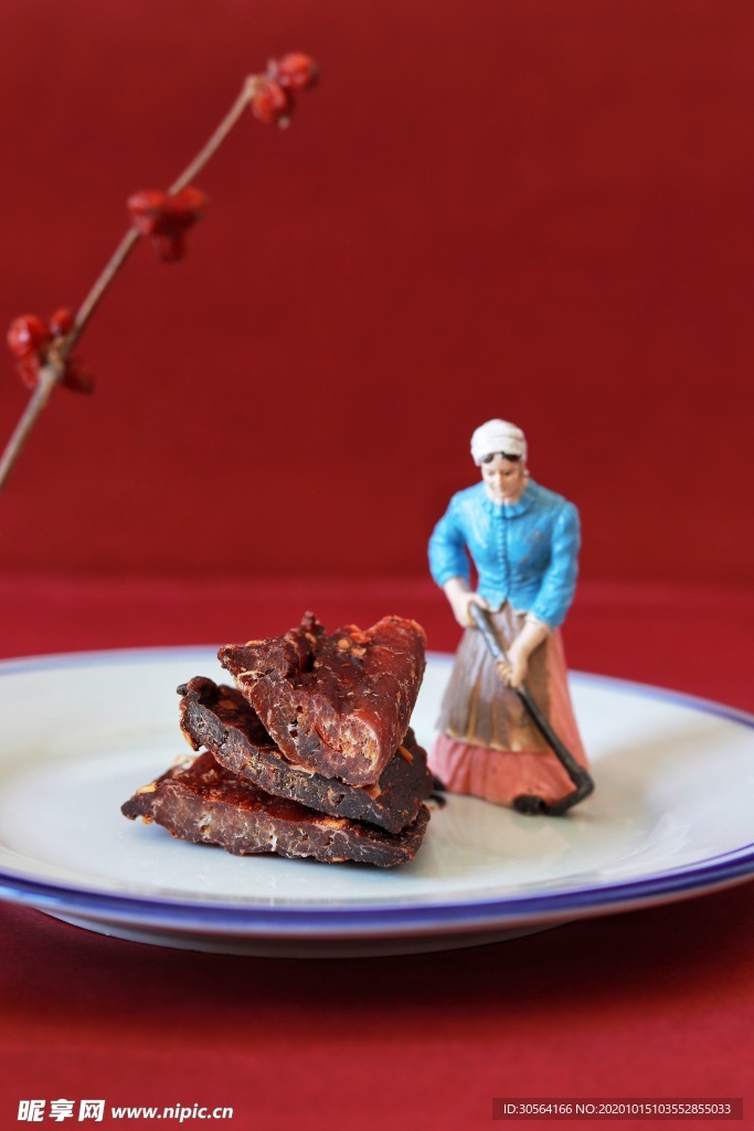 牛肉干美食食材背景海报素材