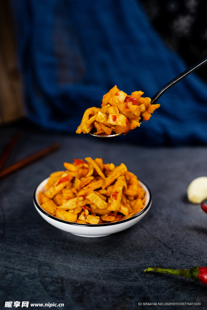 萝卜干配菜食材背景海报素材