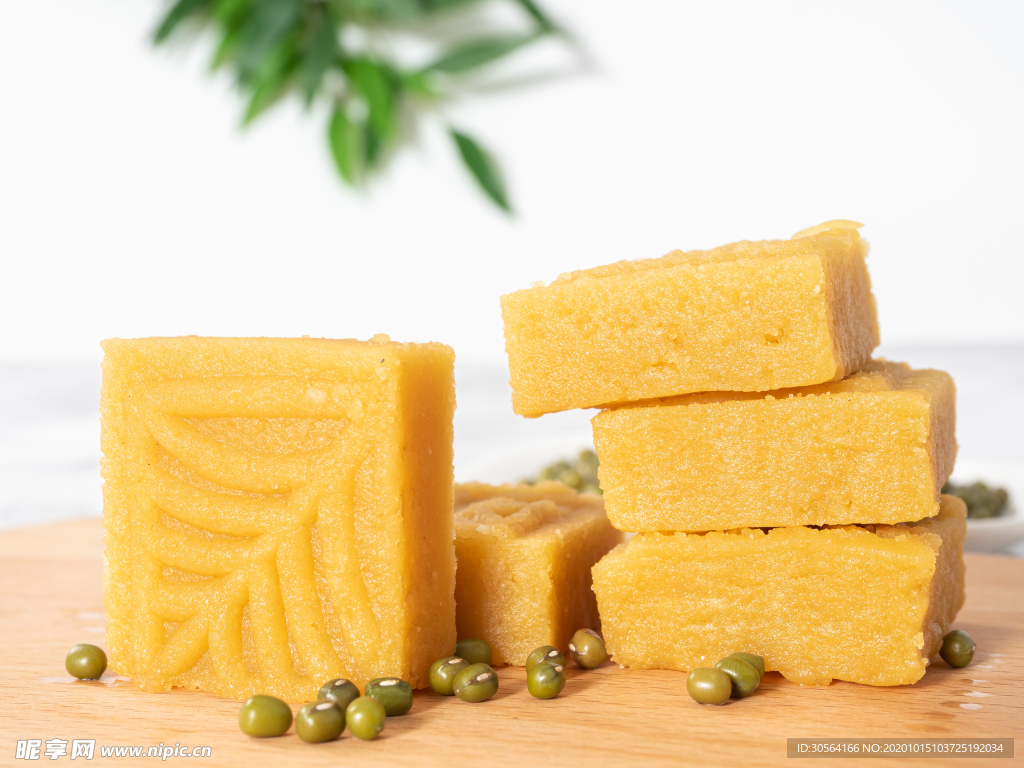 绿豆糕美食食材背景海报素材