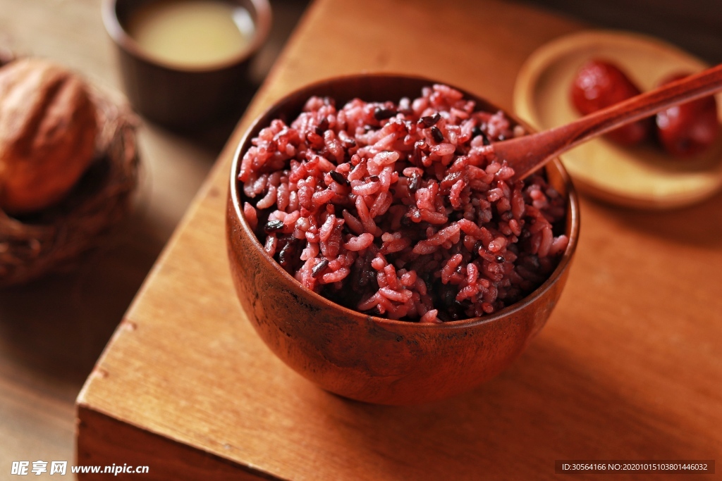 红糯米美食食材背景海报素材