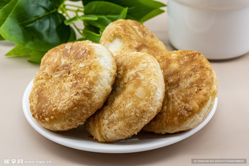 烧饼美食主食背景海报素材