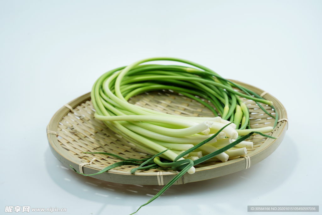 蒜苗蔬菜配菜食材背景海报素材
