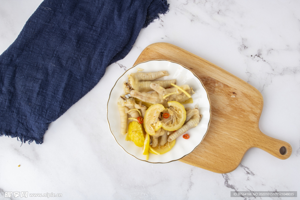 麻辣鸡爪美食食材背景海报素材
